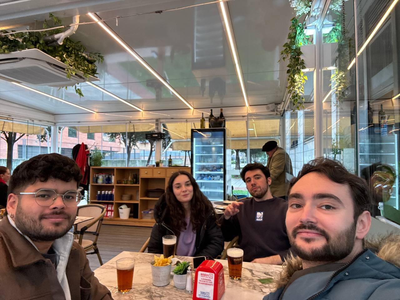 Jose Manuel with friends in Madrid after the meetups